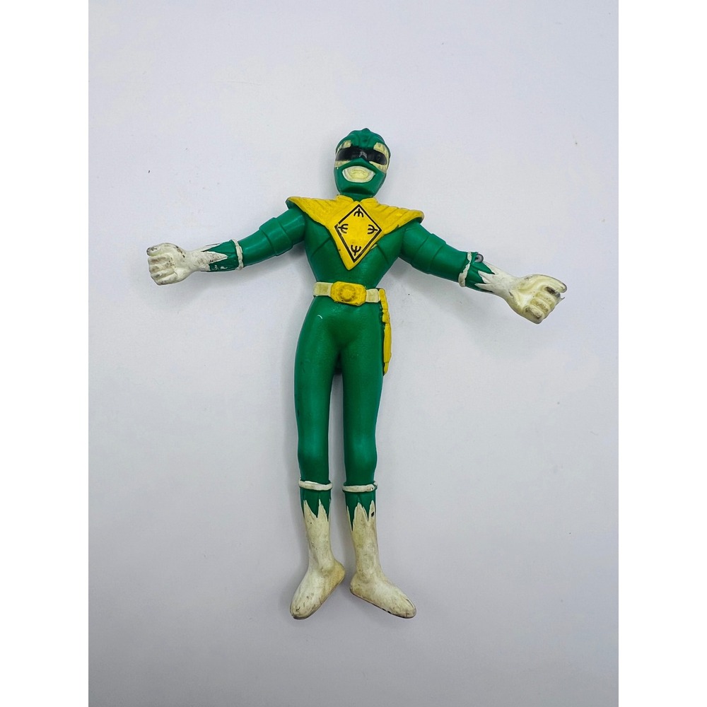 Vintage Mighty Morphin Power Rangers 1994 Green Ranger Bendy Figure 90s Toys EUC